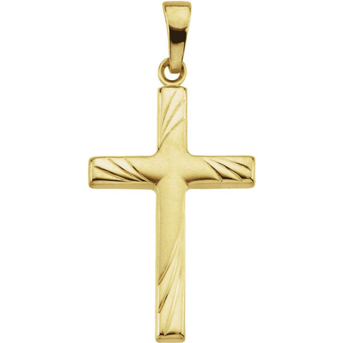 14k Yellow Gold 24x16mm Cross Pendant