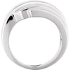 14k White Gold Freeform Ring, Size 6