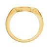 18k Yellow Gold Band for 6.5mm Engagement Ring, Size 6