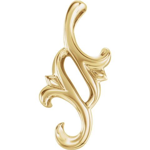 14k Yellow Gold Freeform Pendant