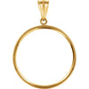 Tab Back Frame Pendant For U.S. $10.00 or 1/2 Ounce Chinese Panda Coin in 14K Yellow Gold