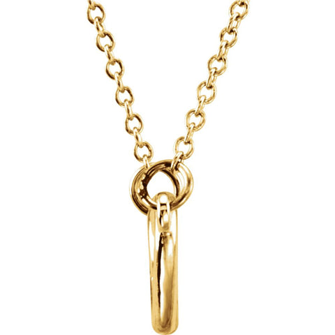 14k Yellow Gold Double Heart 16-18" Necklace