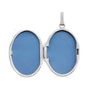 14k White Gold Oval Rope Locket