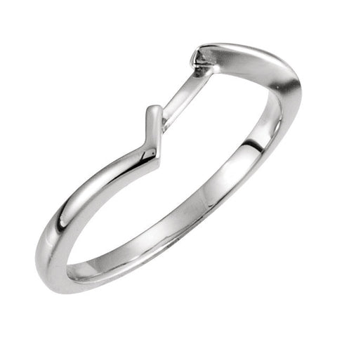 18k White Gold Band, Size 7