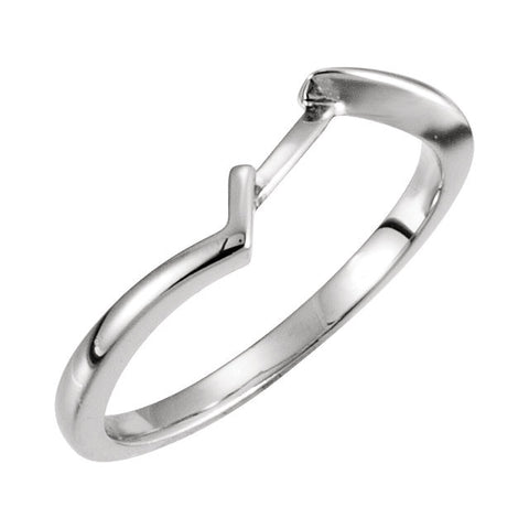 Wedding Band for Matching Engagement Ring in 18k White Gold ( Size 6 )