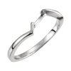 Wedding Band for Matching Engagement Ring in 14k White Gold ( Size 6 )