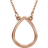 Teardrop 16-Inch Necklace in 14K Rose Gold