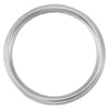 14k White Gold 5mm Half Round Comfort Fit Double Migraine Band Mounting Size 10.5