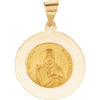 14k Yellow Gold 18.5mm Round Hollow Scapular Medal