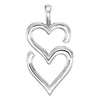 Sterling Silver Double Heart Pendant