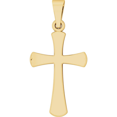 14k Yellow Gold 23.2x11.4mm Cross Pendant