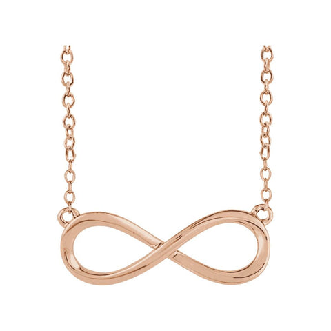 14k Rose Gold Infinity-Inspired 18" Necklace