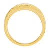 14k White Gold Brick Design 8mm Tapered Band, Size 7