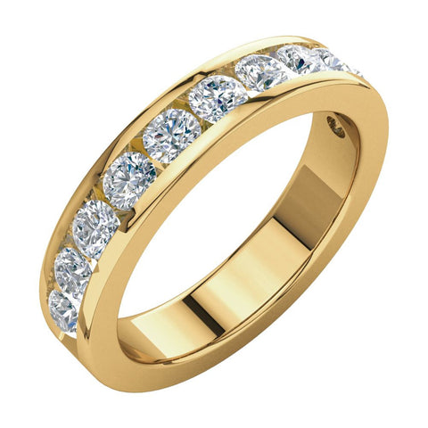 1 1/8 CTTW Diamond Anniversary Band in 14k Yellow Gold (Size 5 )
