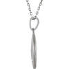 Sterling Silver .005 CTW Diamond Letter "C" Initial Disc 18" Necklace