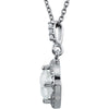 14k White Gold 1 1/6 CTW Diamond Halo-Style 18" Necklace