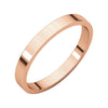 14k Rose Gold 2.5mm Flat Band, Size 8