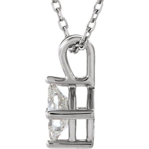 14k White Gold Diamond Necklace