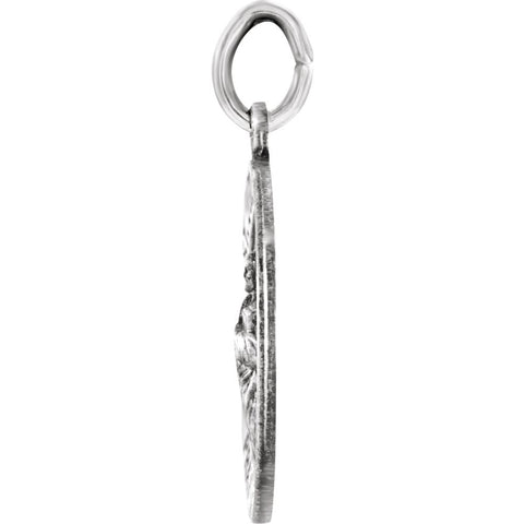 Sterling Silver 18.5mm Round St. Jude Thaddeus Medal Only