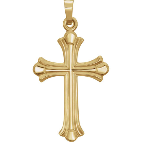 14k Yellow Gold 33.8x17.7mm Cross Pendant