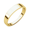 04.00 mm Flat Tapered Wedding Band Ring in 14k Yellow Gold (Size 8 )