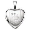Baptism Heart Locket in Sterling Silver