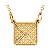 14K Yellow Gold Granulated Design 18-Inch Necklace