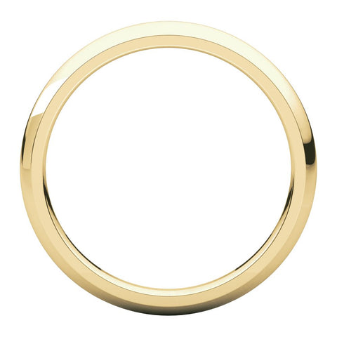 14k Yellow Gold 2.5mm Comfort Fit Band, Size 6.5