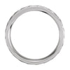 14k White Gold 6.75mm Hand-Woven Band Size 10