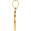 14k Yellow Gold 15mm Hollow Round St. Christopher Medal