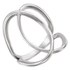 14k White Gold Freeform Ring, Size 7