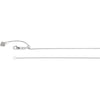 14k White Gold 1mm Adjustable Wheat 22-inch Chain