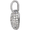 14k White Gold 1 CTW Diamond Pavé Heart Pendant