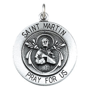 14k Yellow Gold 18.25 Round St. Martin de Porres Medal
