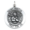 Sterling Silver 18.25 Round St. Martin de Porres Medal