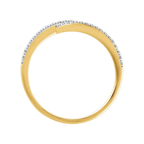 14k Yellow Gold 1/6 CTW Diamond Ring , Size 7
