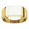 14k Yellow Gold 8mm Flat Edge Band, Size 12