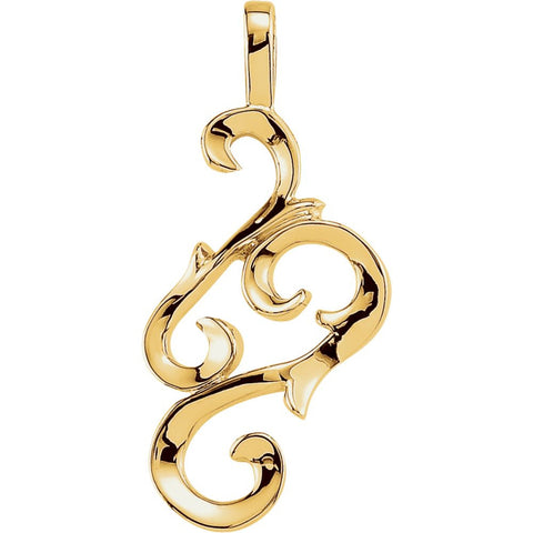 28.00x14.00 mm Pendant in 10K Yellow Gold