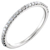 14K White Gold 1/4 CTW Diamond Matching Band (Size 6)