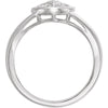 Sterling Silver .025 CTW Diamond Ring Size 6