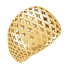 14K Yellow Gold Pierced-Styled Ring (Size 6)