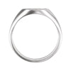 14k White Gold 1/6 CTW Diamond Signet Ring, Size 7