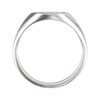 14k White Gold Signet Ring Mounting, Size 7