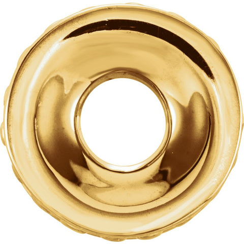 14k Yellow Gold 9mm Roundel Spacer