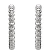 Continuum Sterling Silver 17mm Beaded Hoop Earrings