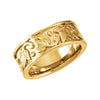 Leaf Design Band in 14k Yellow Gold ( Size 6 )