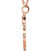 14k Rose Gold .025 CTW Diamond Lowercase Letter "m" Initial 16" Necklace