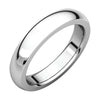 04.00 mm Heavy Comfort-Fit Wedding Band Ring in 14K White Gold ( Size 7 )
