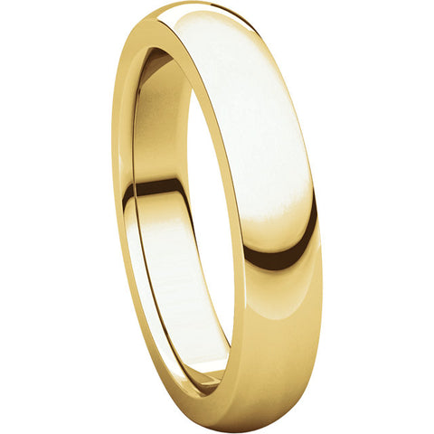 14k Yellow Gold 4mm Heavy Comfort Fit Band, Size 11