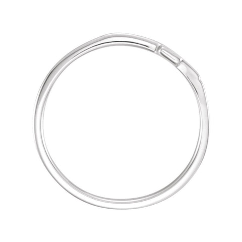Sterling Silver The Rugged Cross® Chastity Ring with Packaging Size 7